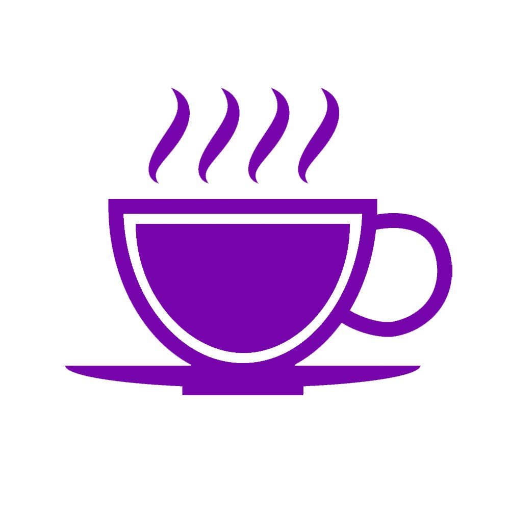 Xstamper Purple Coffee/Cafe Loyalty Card Stamp, 11Mm Steaming Cup Image. Fast Acting, Self-Inking Stamp ( Ink Colour)
