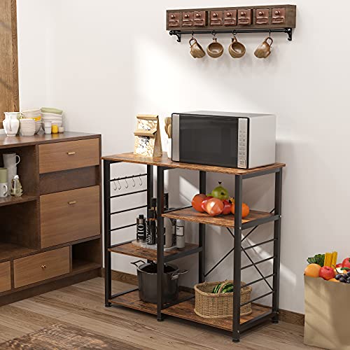 DlandHome-Microwave-Cart-Stand-354-inches-Kitchen-Bakers-Rack-Utility-Storage-Shelf-Microwave-Stand-3-Tier-x-3-Tier-for-Spice-Rack-Organizer-Workstation-Shelf-Vintage DlandHome Microwave Cart Stand 354 inches Kitchen Bakers Rack Utility Storage Shelf Microwave Stand 3 Tier x 3 Tier for Spice Rack Organizer Workstation Shelf Vintage
