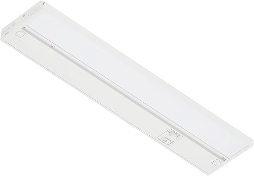 Lagom Luces LED regulables de cable directo de 12 pulgadas para debajo del gabinete 2700K4000K5000K brillo seleccionable acabado blanco UC0112WH27