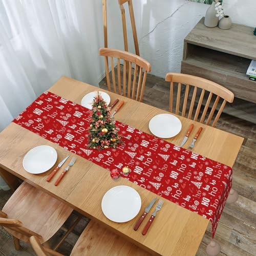 Chemin de table sapin de Noël résistant chaleur lavable - 8