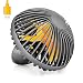 LingsFire USB Fan, Small USB Desk Fan Electric Mini Table Fan Quiet, 5.5 inch Mushroom Design Sturdy Personal Cooling Desktop Fan Home Office Bedroom, Two Speeds, 4.9 Feet USB Cable (Orange)