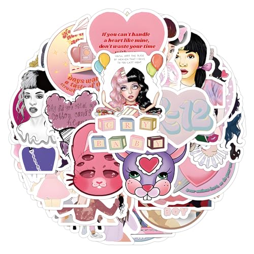 maxtachi 50Pcs Star Idol Stickers, Cute Singer Stickers, Vinyl Cool Stickers and Decals, Waterproof and Durable Stickers for Notebook Mobile Phone Case Suitcase, Suitcase Stickers Pack for Teens