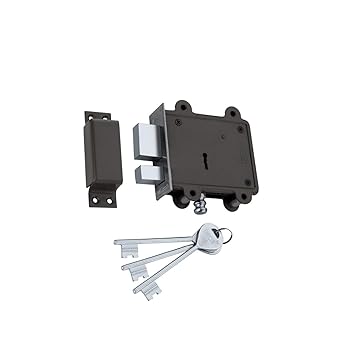 Duke 8 Lever Door Lock (Grey, Chrome Finish)