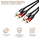Amazon Basics 2 RCA Stecker-Audiokabel, PBH-20217, 2.4 m, Schwarz