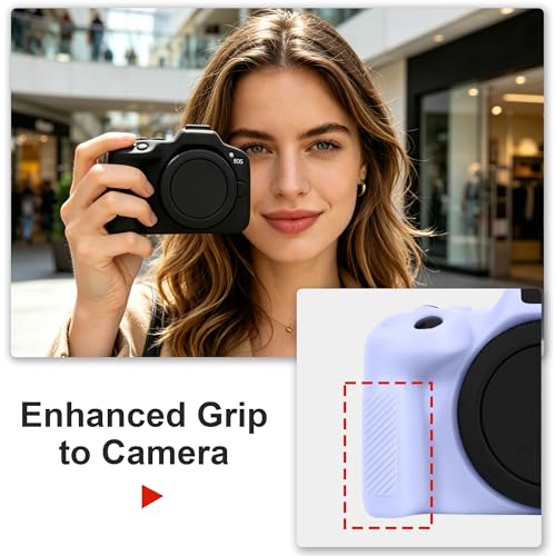 Funda protectora de silicona para Canon EOSR50 Lilac purple miniatura 5
