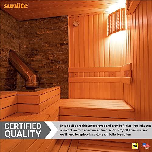 Sunlite 03687 R40 Reflector Flood Light Bulb Heat Lamp, 125 Watts, 125 Volts, Medium Base (E26), Dimmable, 2,000 Hours Life Span, Title 20 Approved, Clear, 1 Count #TOP4