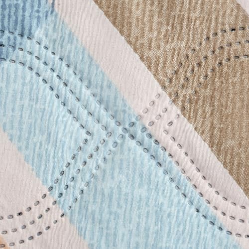 Image of IVAZA Luxury Ultrasonic Punch AC Comforter Blanket - Quilted Microfiber Floral Pattern, Lightweight Breathable All‑Season Blanket for Bedroom, Travel (Singled Bed,228x152 CM) Firozi Coffee