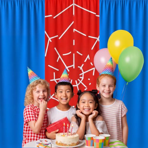 Boao 3 Pcs Spider Backdrop Birthday Decoration, Red and Blue Splicing - image 4