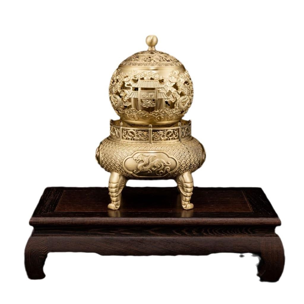incense burner， Incense burner censer holder Brass Kowloon Turn Creative Household Decoration Indoor Burner