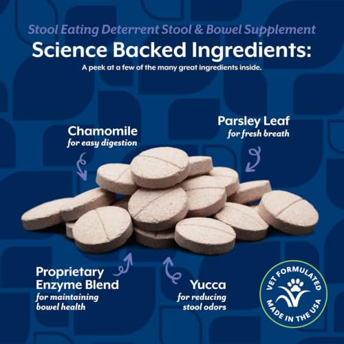 Image of NaturVet Stool Eating Deterrent with Breath Aid for Dogs - 130 Count | Helps Deter Dogs from Eating Stool, Reduces Stool Odor & Supports Healthy Digestion, Chewable Tablets