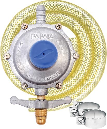 Registro Regulador de Gás Papaiz Gás Control 2kg/h com mangueira ...