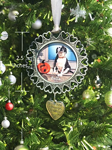 Fayoco Pet Memorial Ornament With Picture, Personalized Dog Memorial Gifts For Loss Of Dog, Christmas Ornaments, Bereavement Gifts For Loss Of Pet, Pet Memorial Gifts With Photo Ornament, Cat Memorial #TOP2