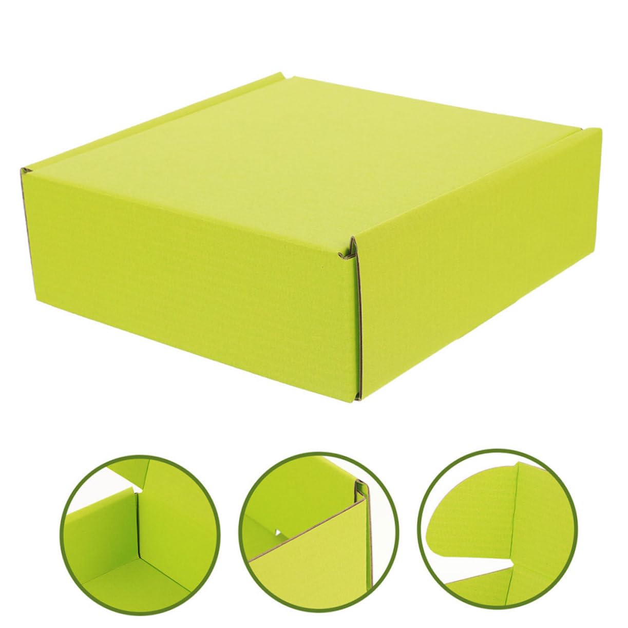 SOIMISS 10 Pezzi Scatole di Cartone Verde in Cartone Ondulato Robuste per Spedizione e Trasporto senza Nastro o Colla per Imballaggio e Stoccaggio