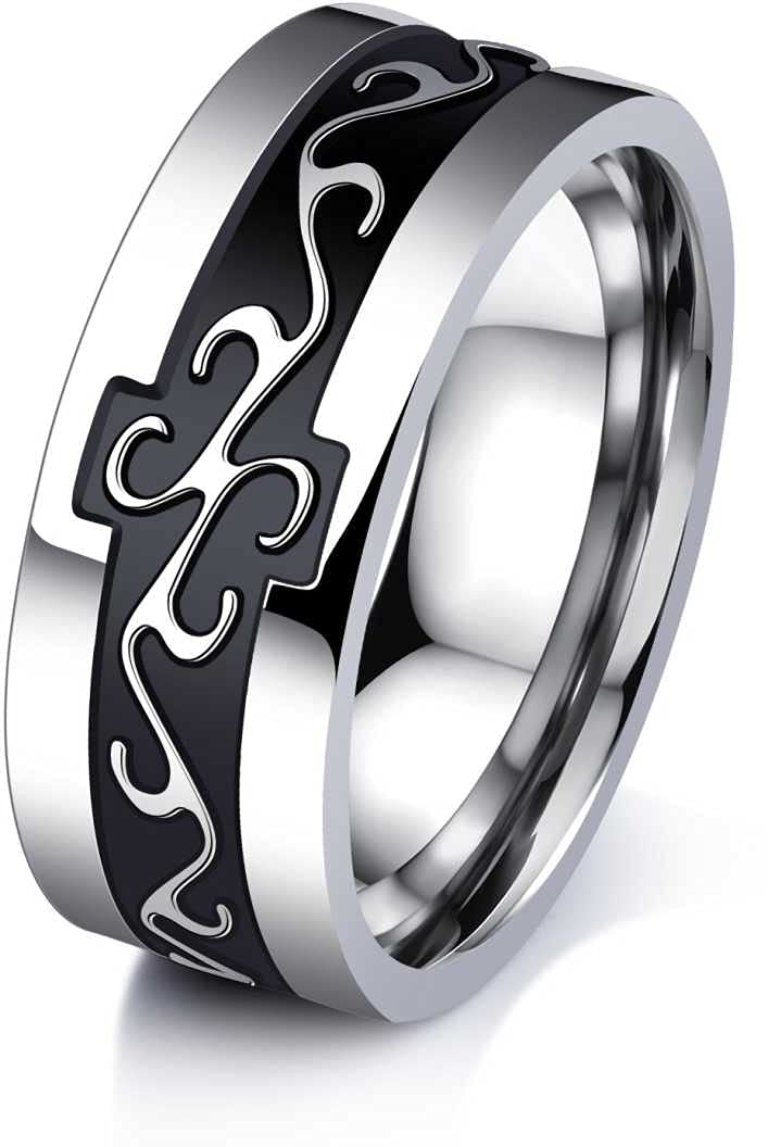 MEENAZ Titanium Stainless Steel Stylish adjustable size proposal Couple band thumb Silver Platinum Black combo Finger Ring for Men Mens couples gents unisex Boys Boyfriend MEN RINGS-AM055 (19) (B09DNRZGVB) Amazon Price History, Amazon Price Tracker