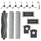 Chuancheng Kit di accessori da 15 pezzi per robot aspirapolvere Mova S70, parti di ricambio includono 1 spazzola principale, 2 rulli mocio, 2 filtri Hepa, 6 spazzole laterali, 2 sacchetti per