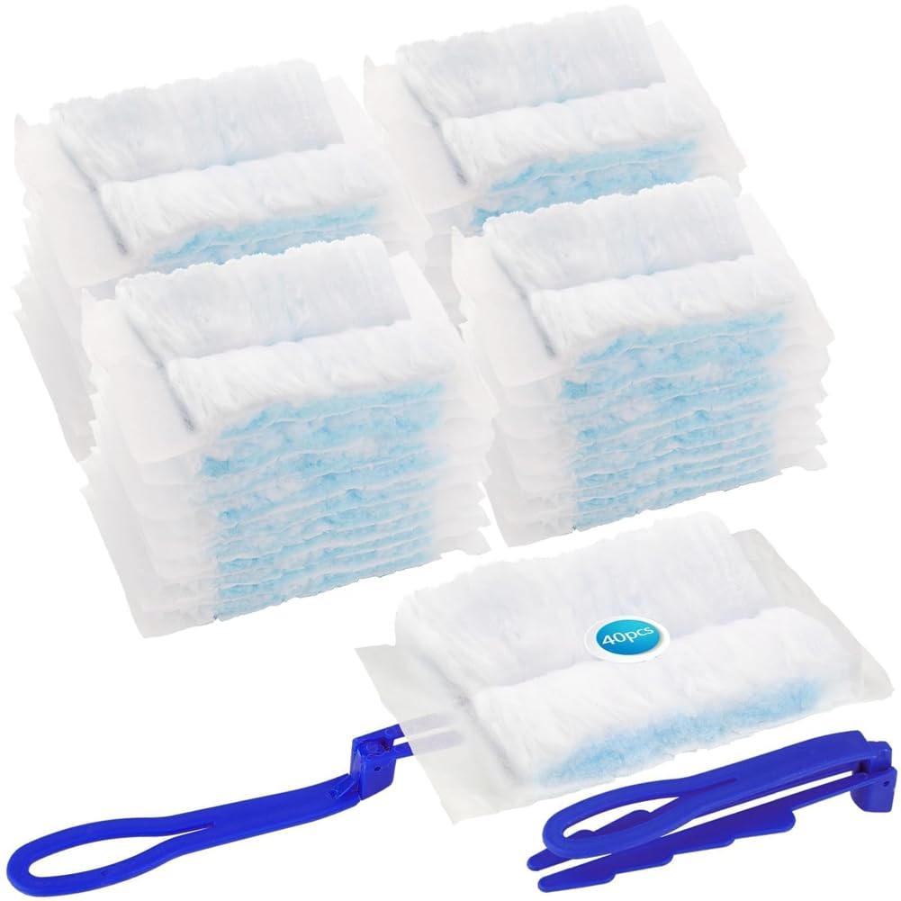 CTRLZS 40Pcs Microfibre Duster Refills,Dust Catchers Duster Refills Spare Kit Dusters Duster Refills for School Home