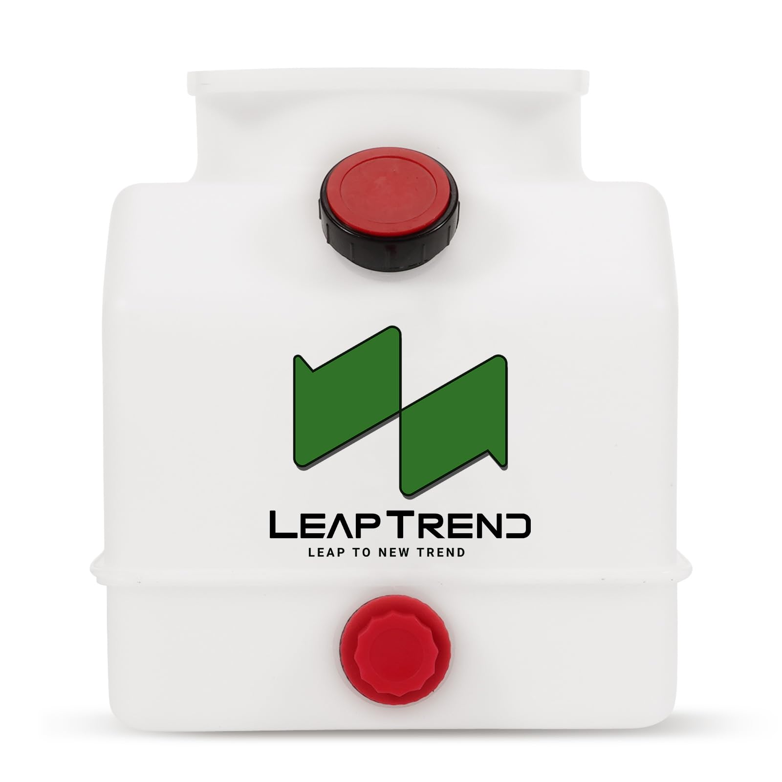 LEAPTREND 4 Quart Poly Power Unit Fluid Reservoir Tank for Hydraulic Systems, Compatible with Dump Trucks Trailers RVs Boats