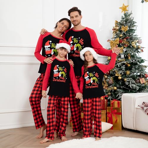 Manooby Christmas Pajamas for Family,Christmas Pajamas Matching Sets,Xmas Pjs for Men (S,PJs- 01)2