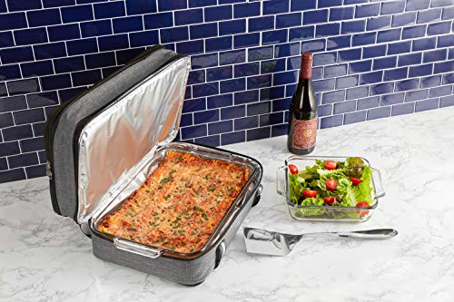 Stack Store Plus More Insulated Casserole Carrier For Hot Or Cold Food, Lasagna Holder For Picnic, Potluck, Cookout - Fits 9” X 13” And 11” X 15” Baking Dish – Expandable Double Thermal Bag In Gray #TOP7