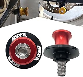 8MM M8 X 1.5 Motorcycle Swing arm Sliders Spools CNC Aluninum Swing Arm Stand Screws 2PCS for Suzuki GSX-R 600 GSX-R 750 GSX-R 1000 (Red)