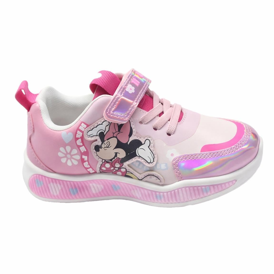 Sportschuhe für Mädchen, Minnie, PVC, Rosa, Winterlicht, Größe 028 | Kinderschuhe aus PU und Polyester mit sportlichem Stil, geeignet für Spiele, Spaziergänge und verschiedene tägliche