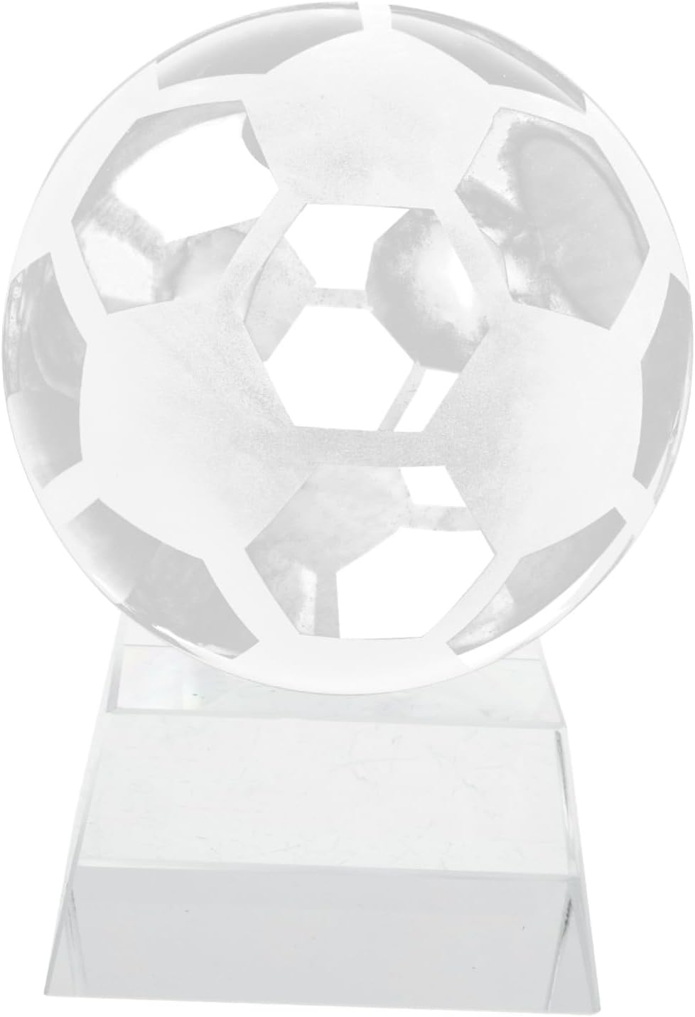 Crystal Football Ornament with Base Crystal Soccer Ball Decoration for Sports Fans Soccer Event Keepsake Home Decor