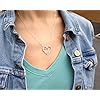 EFYTAL Mother's Day Gift for Grandma, Sterling Silver Triple Heart Necklace for Grandmother, Mom and Children