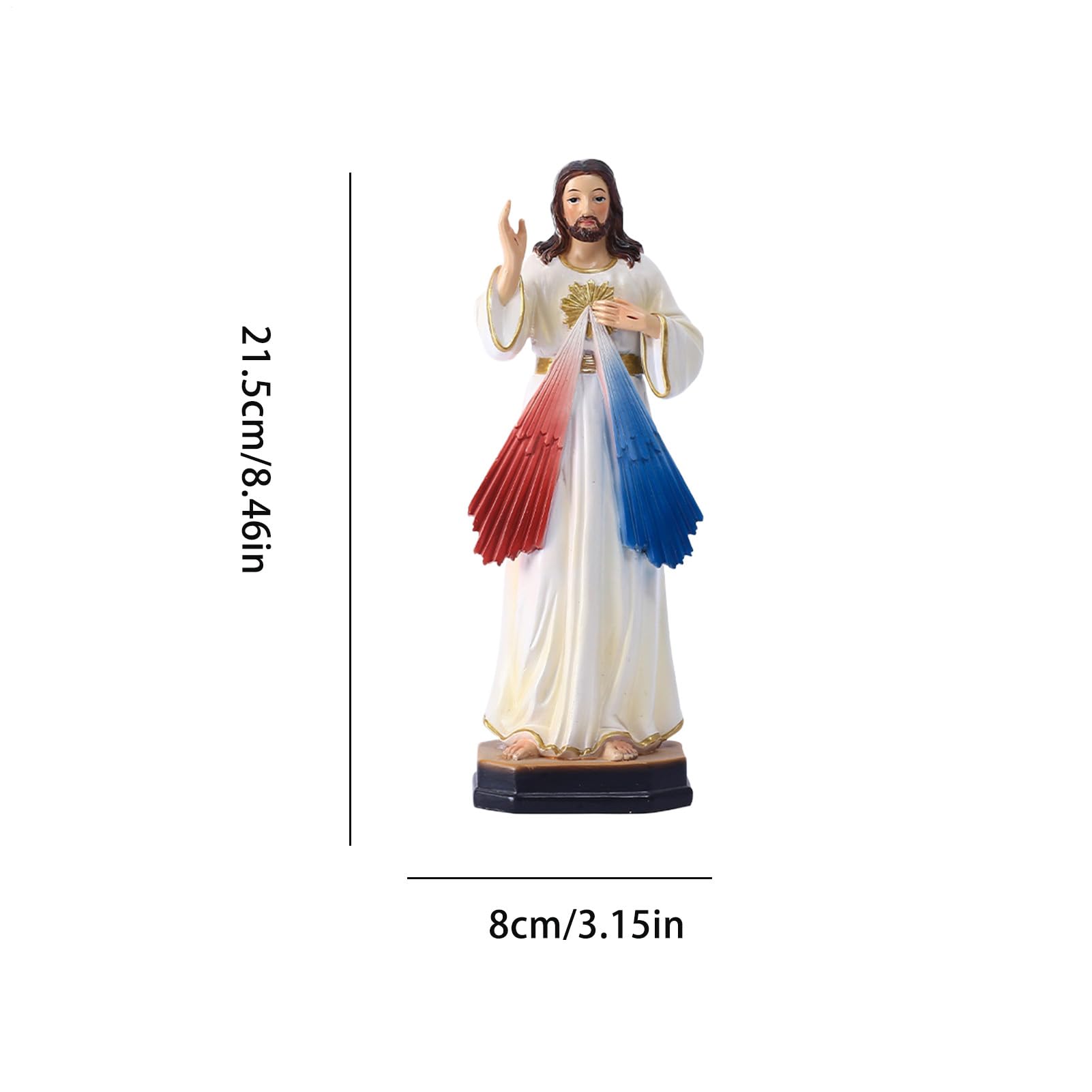 Figurka Jezusa Chrystusa Klasyczna Trójwymiarowa Święta Rzeźba Dekoracja