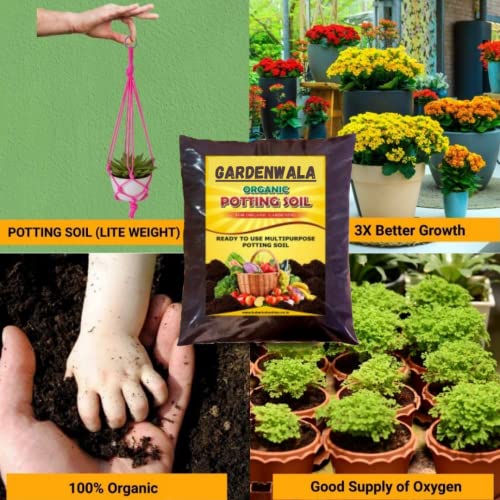 Image of Potting Mix Soil For All Plants-Soil Less All Purpose Ready To Use Potting Mix Made With Vermicompost /Neem Cake /Potash /River Sand /Bone Meal /5 Kg