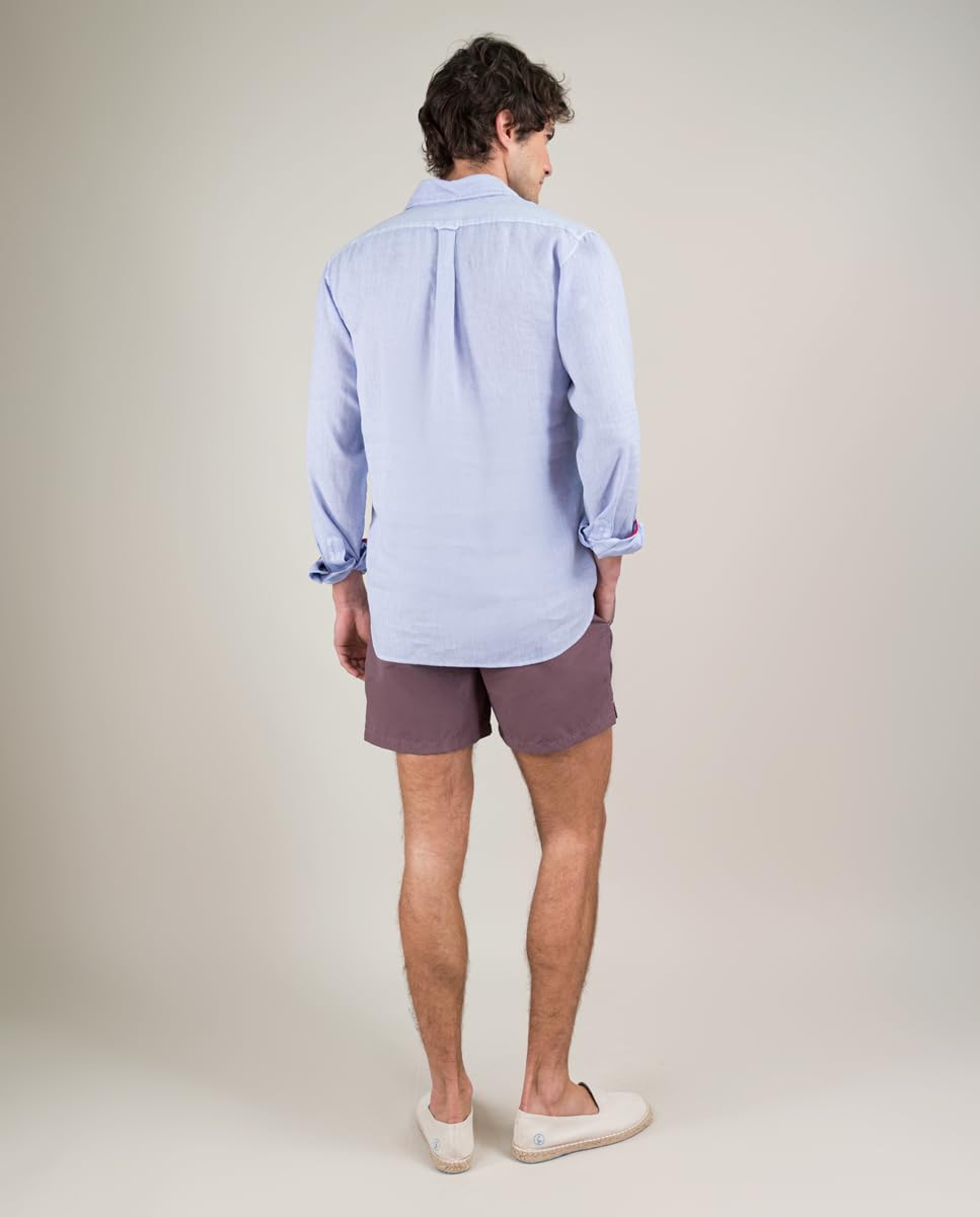 El Ganso Bañador Liso Garment Dyed Berenjena