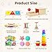 Montessori Toys for Babies 6-12 Months,1 Year Old,8 in 1 Baby Sensory Toy for 12-18 Months Toddler,Wooden Educational Development Toys with Soft Stacking Cup&Sensory Ball&Tissue Box