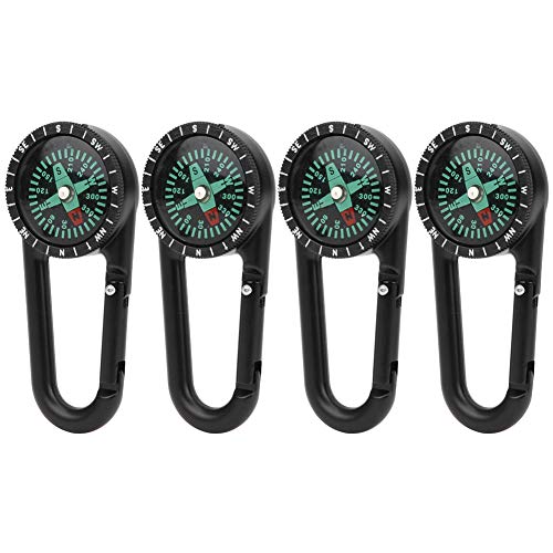 Junlucki Mini bússola, fivela multifuncional de navegação, bússola portátil de liga de zinco para ac