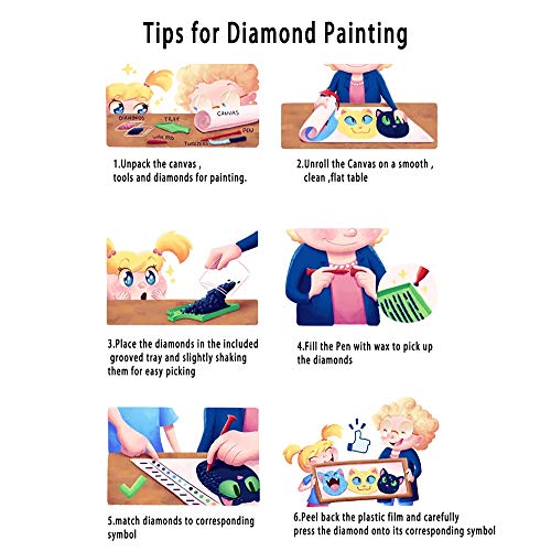 Beach Love Heart DIY Full Drill 5D Diamond Painting by Number Kits for Adult, Stitch Crystal Diamond Painting on Canvas,Embroidery Jewel Painting Gifts Home Wall Arts Crafts Décor 15.7x11.8 inch - Thumbnail 6