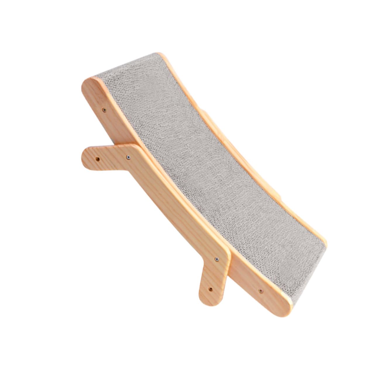 Happyyami Tiragraffi in Legno e Carta Ondulata, Protegge i Mobili e Attira L'attenzione, Come Gioco e Riposo per Gatti Piccoli in Casa