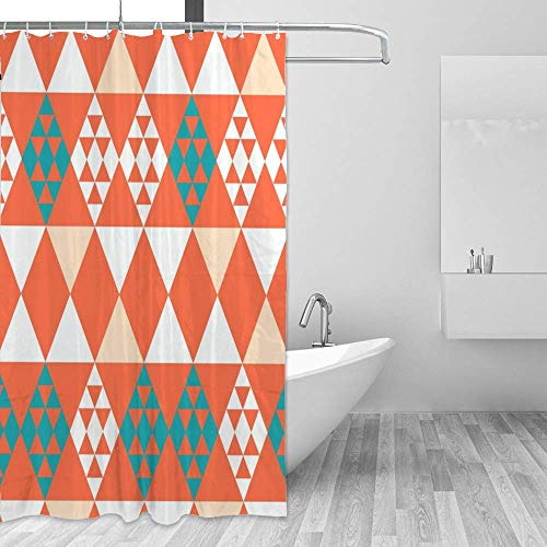 Rideau de douche en polyester imperméable avec crochets robustes - 5