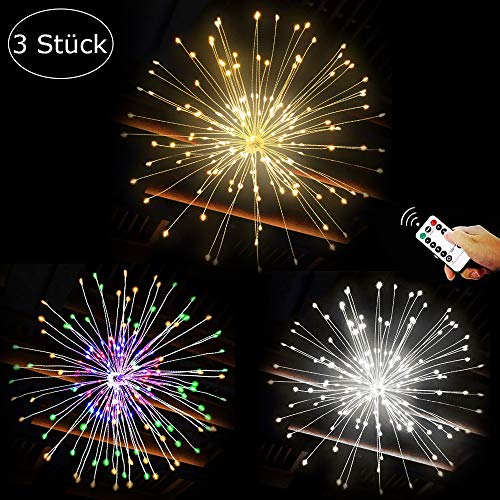 Preisvergleich Produktbild Hängend LED Lichterketten IP65 Wasserdicht, Kabellos Fernbedienung im Freienlicht zum Garten Terrasse Hochzeit Party Weihnachten