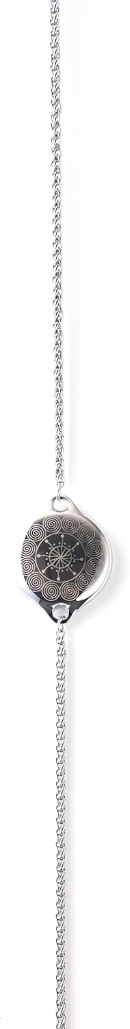 ResQ Smart Safety Jewelry, GPS Location Tracking, 24/7 Emergency Response, One Touch Activation, Discreet Life Alert with Hidden Panic Button - Maitri Bracelet (Silver)