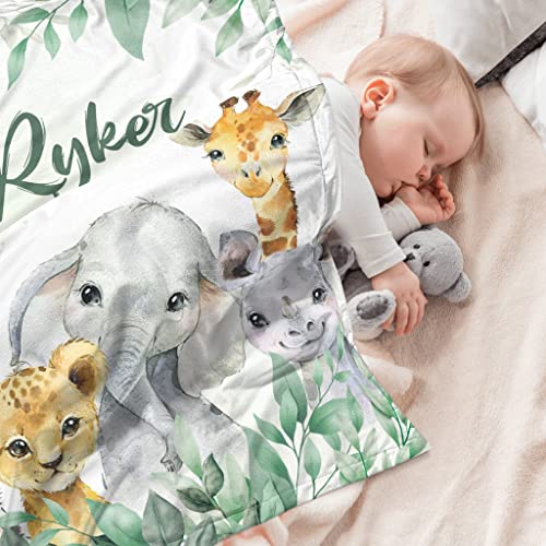 Personalized Baby Blanket With Name For Boys Custom Name Blankets Customized Baby Receiving Blankets For Toddlers Infants Kids Baby Shower Newborns Nursery Stroller Crib Decor Throw 30"X40",Color3 #TOP2