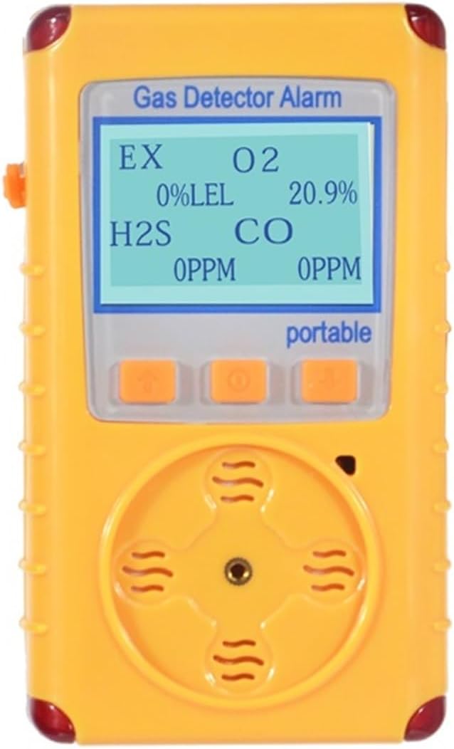 Gas Detector, Handheld Multi Gas Detector Basic 4 Monitor Waterproof, Dust-Proof and Explosion-Proof(0-100% lel)