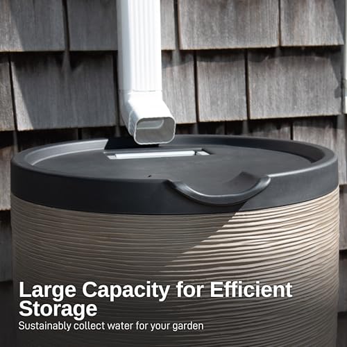 Image of RTS Home Accents 50-Gallon Newport Rain Barrel, Sandstone Color