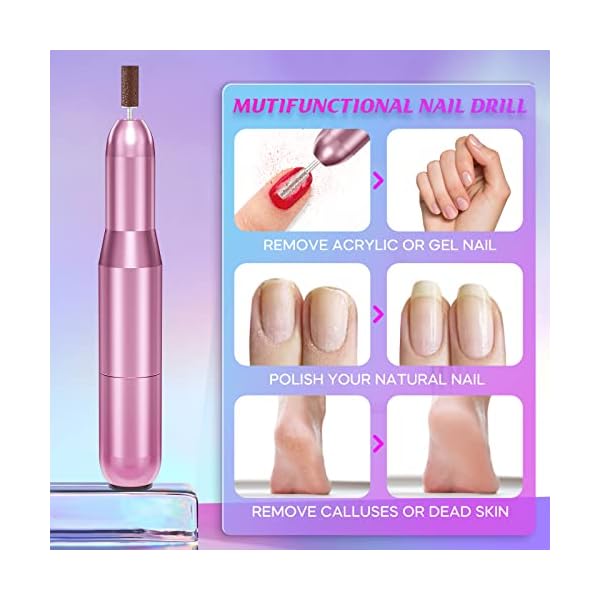 Elektrische Nagelfräser, Guiseapue Geschenke für Frauen, Mama, Freundin, Elektrische Nagelfeile Profi Nagelfräser für… – Bild 3