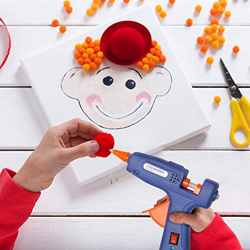 Gluerious Mini Hot Glue Gun With 30 Glue Sticks For Crafts School Diy Arts Home Quick Repairs, 20W, Blue #TOP5