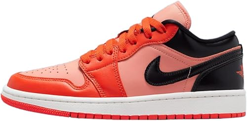 Nike Jordan 1 Low WMNS DM3379 600 - Zapatos deportivos para mujer, color naranja y negro, talla 5.5 W, Crimson BlissNegro