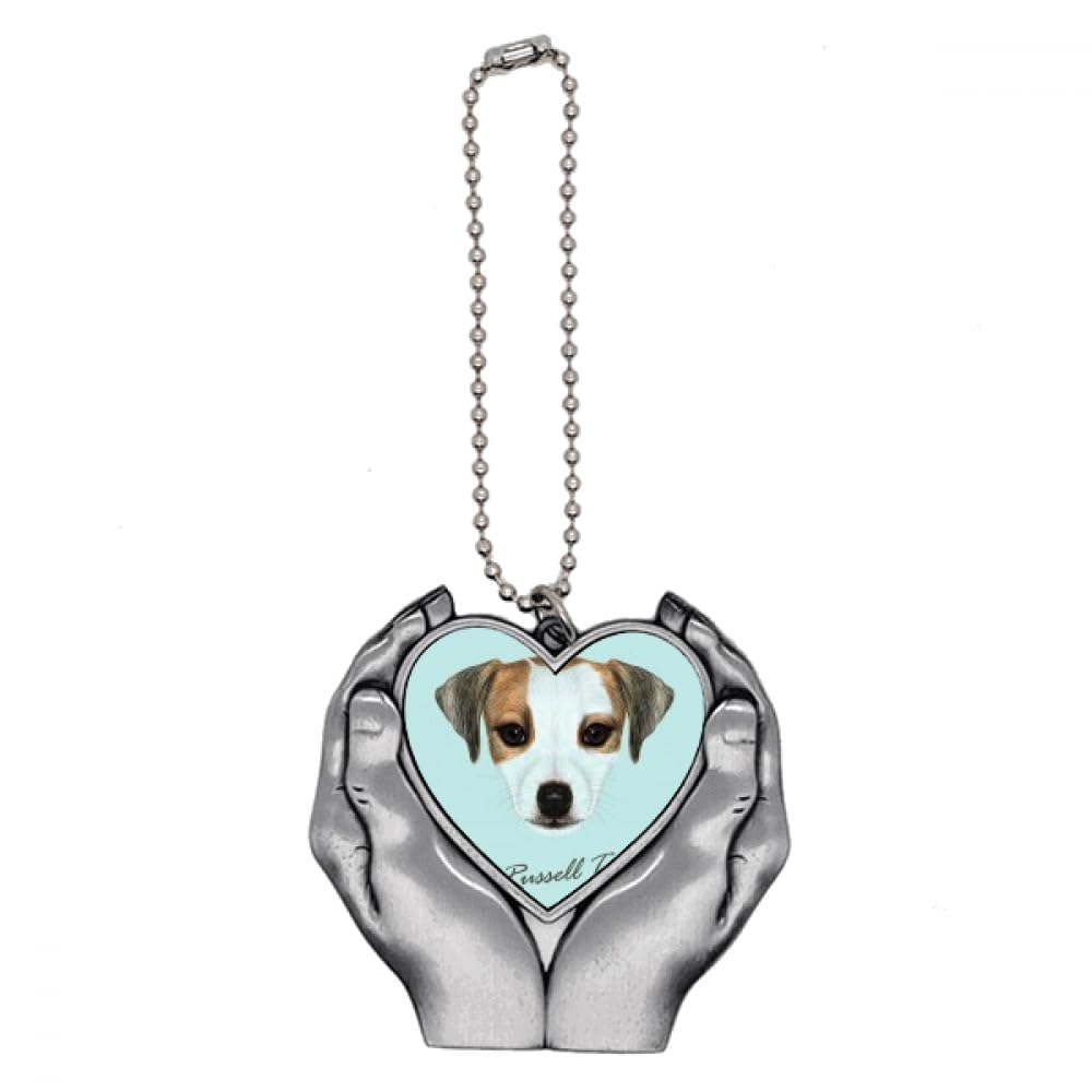 Porte-clés Jack Russell en cœur, cadeau voiture pour maître
