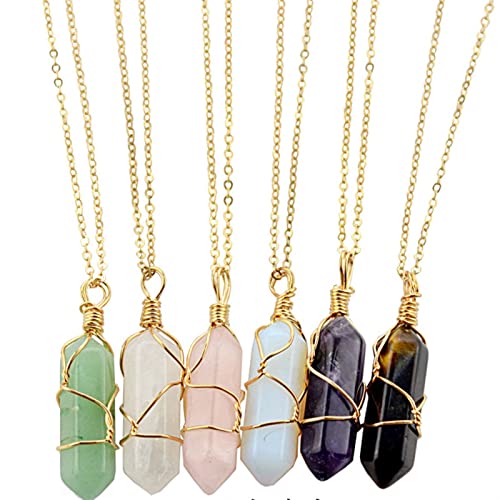 Améthyste 2 pendentif hexagonal en cristal taillé de haute qualité - 3