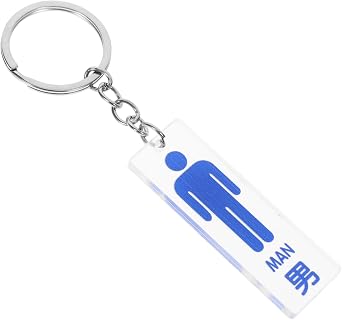 IMIKEYA Unisex Restroom Pass Keychains with Key Holder - Blue Key Tags for Easy Access, Blue, 6.00X2.00X0.40CM