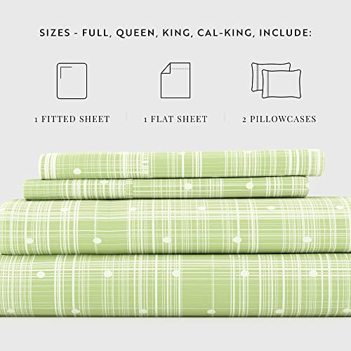 Linen Market Double-Brushed Patterned Microfiber King Sheet Set 4 Piece, Oeko-TEX Certified Ultra Soft & Wrinkle-Free - Image 4