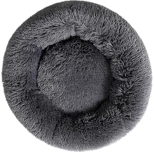 Plüsch-Donut-Hundebett, Donut-Katzenbett, kleines Haustierbett, weiches Kätzchenbett, Katzenbetten, für den Innenbereich, Donut-Hundebett, flauschiges Katzenbett, warmes Katzenbett, Katzenhöhlenbett