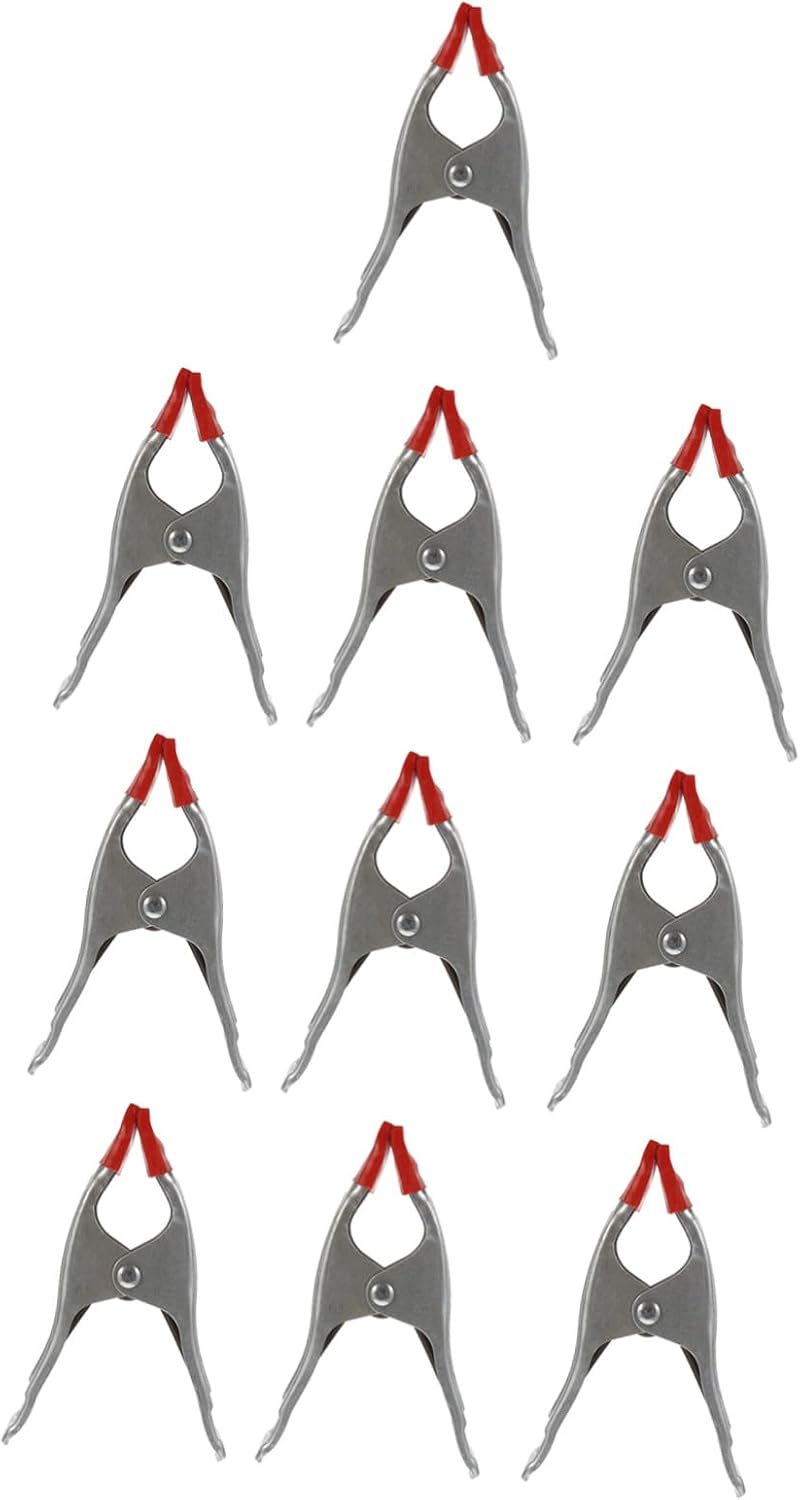 GLEAVI 10pcs Heavy Duty A-shaped Carpentry Clamp Iron Spring Woodworking Clip 6-inch Thickened Quick-release Workholding Device for Woodworking and Stone Fixing