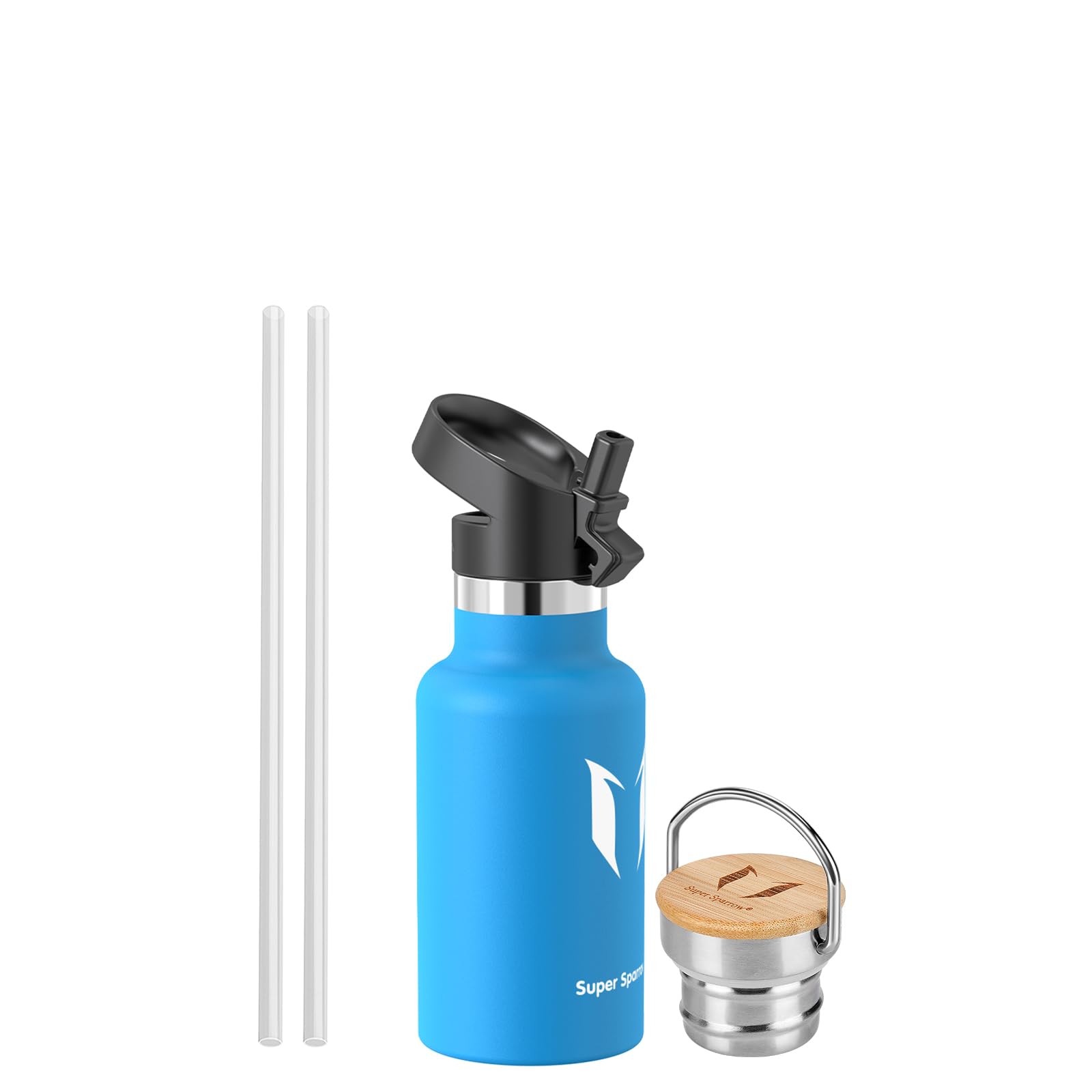 Super Sparrow Borraccia Termica - Bottiglia Termica Senza Perdite - 350ml/500ml/620ml/750ml/1L - Senza BPA Borracce Bambini - Per Scuola, Sport, Campeggio, Palestra, Ciclismo - Con 2 Tappi